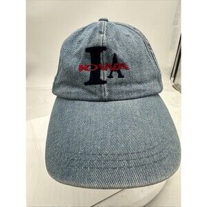 Iowa Hat  Denim Blue Jean Cap Adjustable